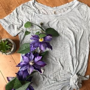 Tresics Pastel Blue Knotted Cotton Tee